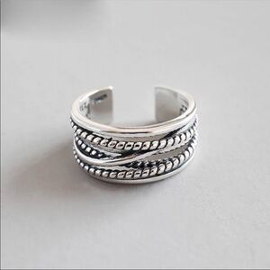 NEW 925 Sterling Silver Vintage Wrap Ring